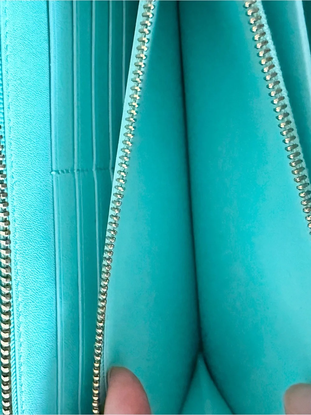 Tiffany & Co. Tiffany Blue Leather Zip Wallet Wristlet